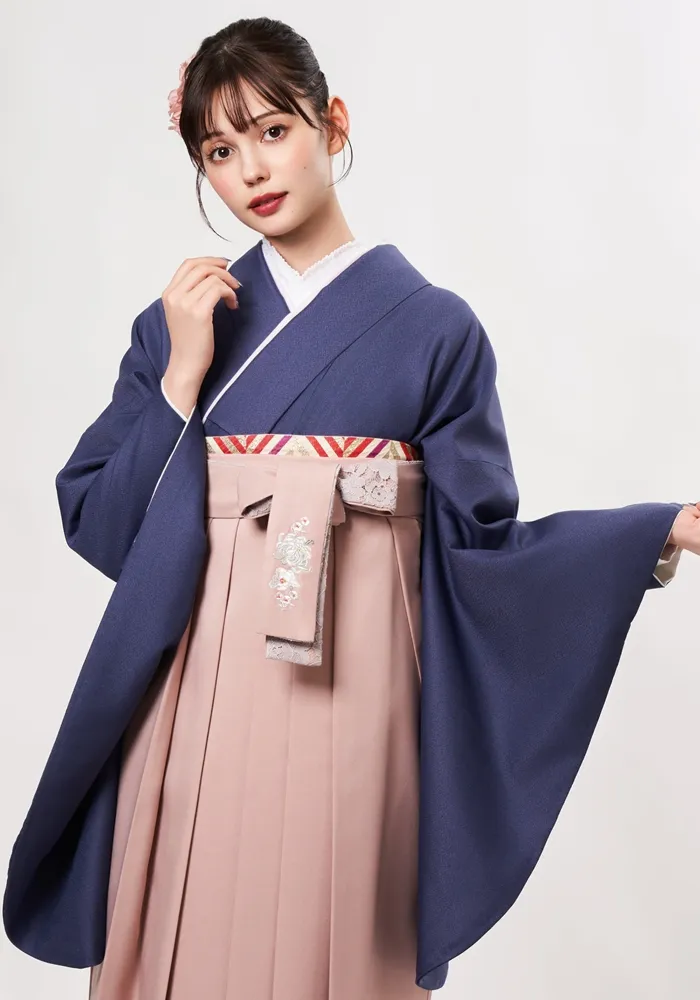 【着物】muji×ネイビー