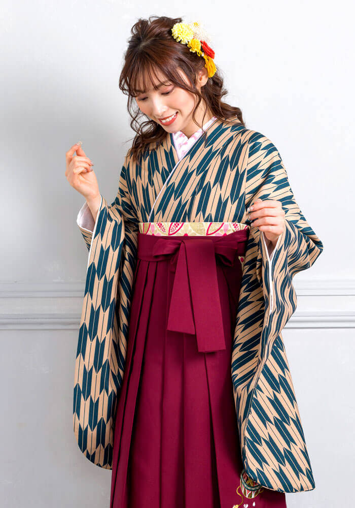 古典柄の矢絣が可愛く着こなせるネットレンタル袴CCC578_ENT083